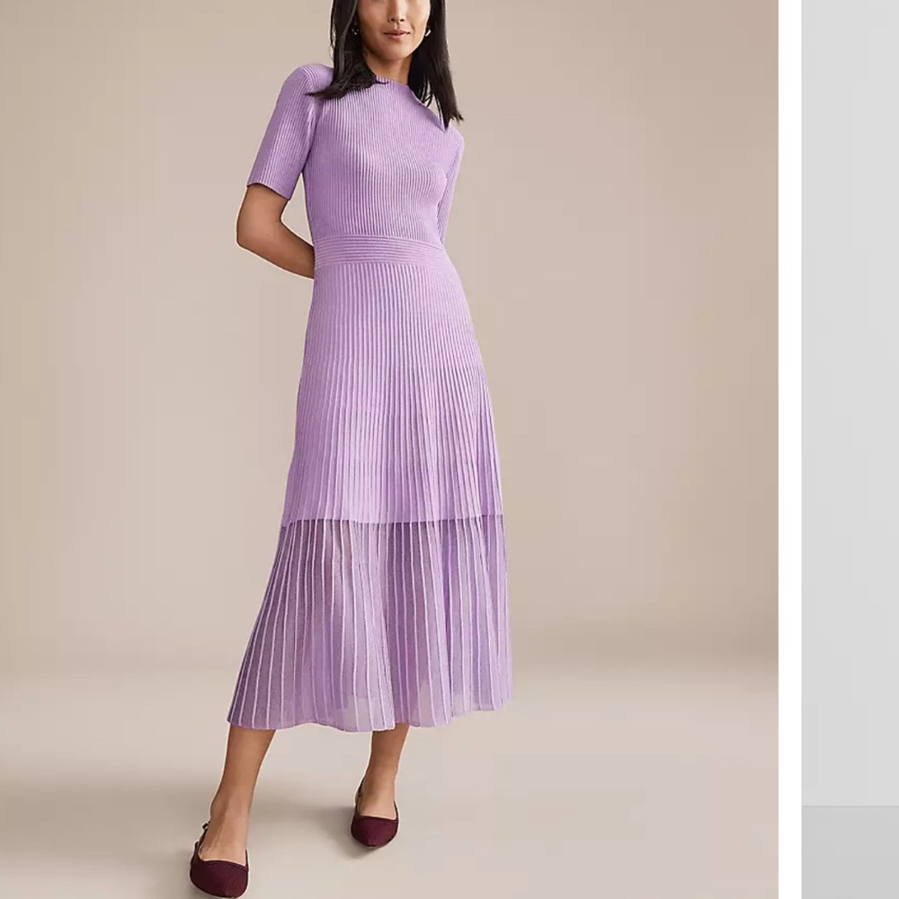 Ann Taylor mixed media Midi Dress